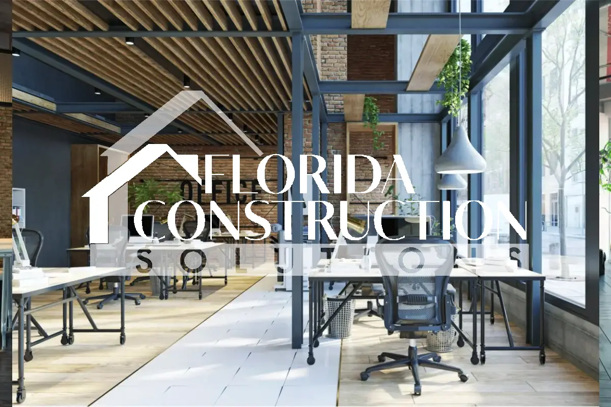 Modern, stylish office space with glass walls and wooden accents.